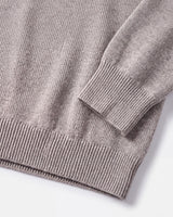 Solid Crew Neck Sweater — Light grey