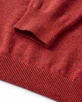 Solid Crew Neck Sweater — Red