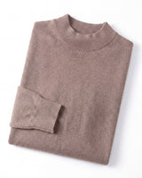 Solid Turtleneck Sweater — Brown