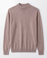 Solid Turtleneck Sweater — Brown