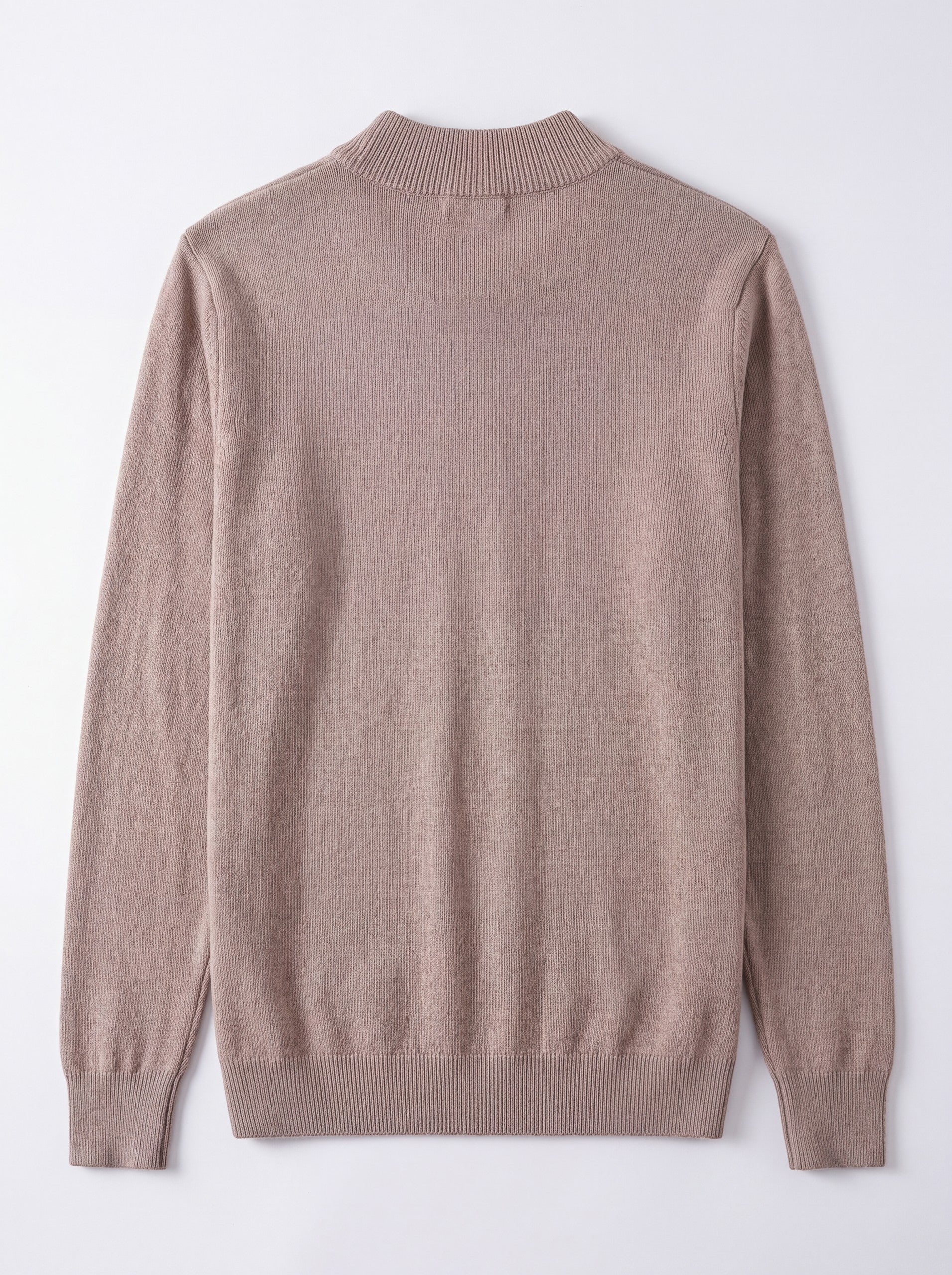 Solid Turtleneck Sweater — Brown