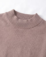 Solid Turtleneck Sweater — Brown