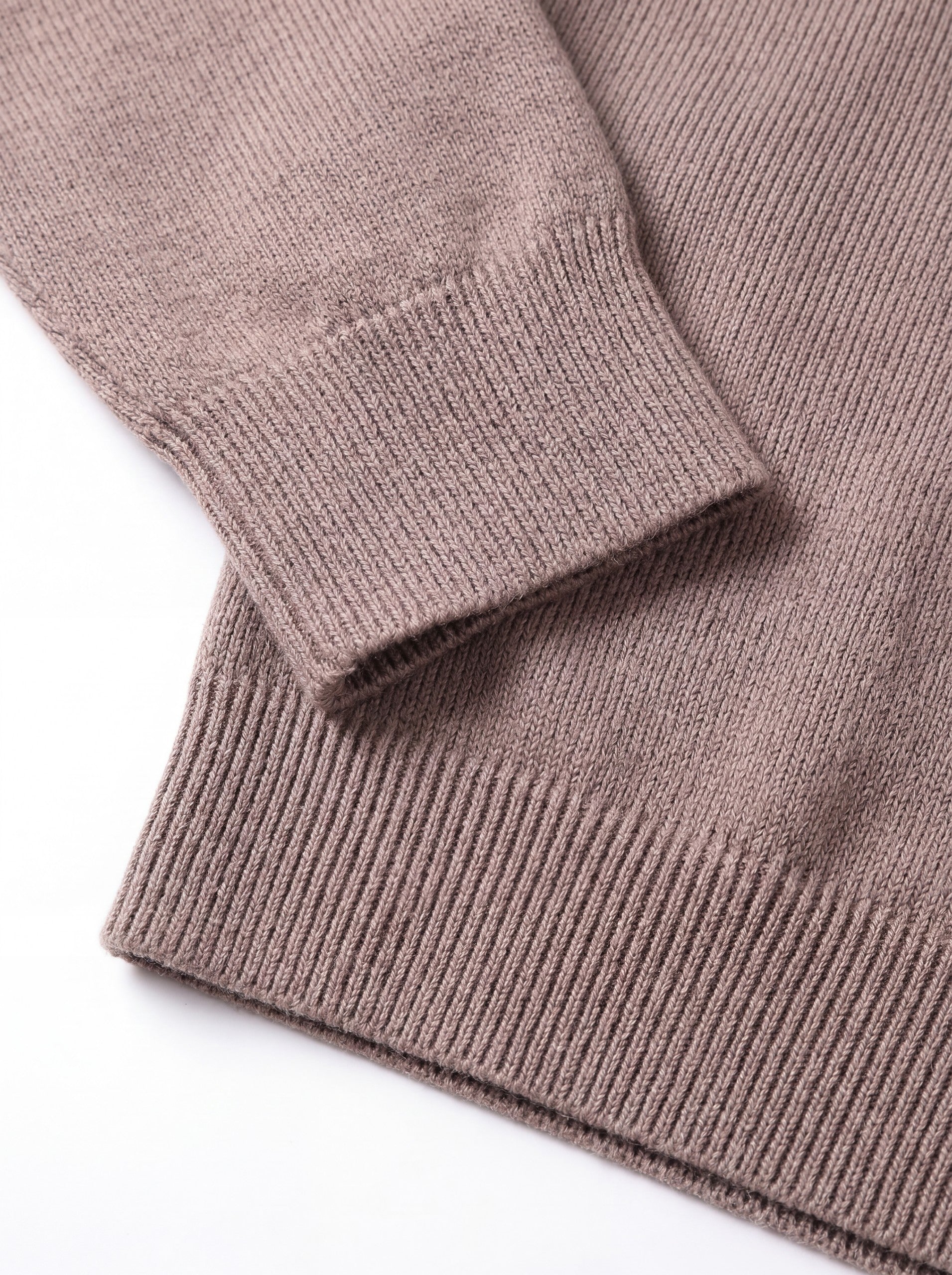 Solid Turtleneck Sweater — Brown