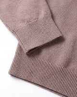 Solid Turtleneck Sweater — Brown