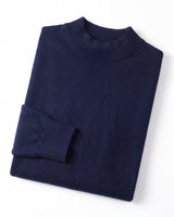 Solid Turtleneck Sweater — Dark blue