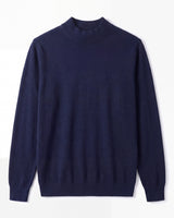 Solid Turtleneck Sweater — Dark blue