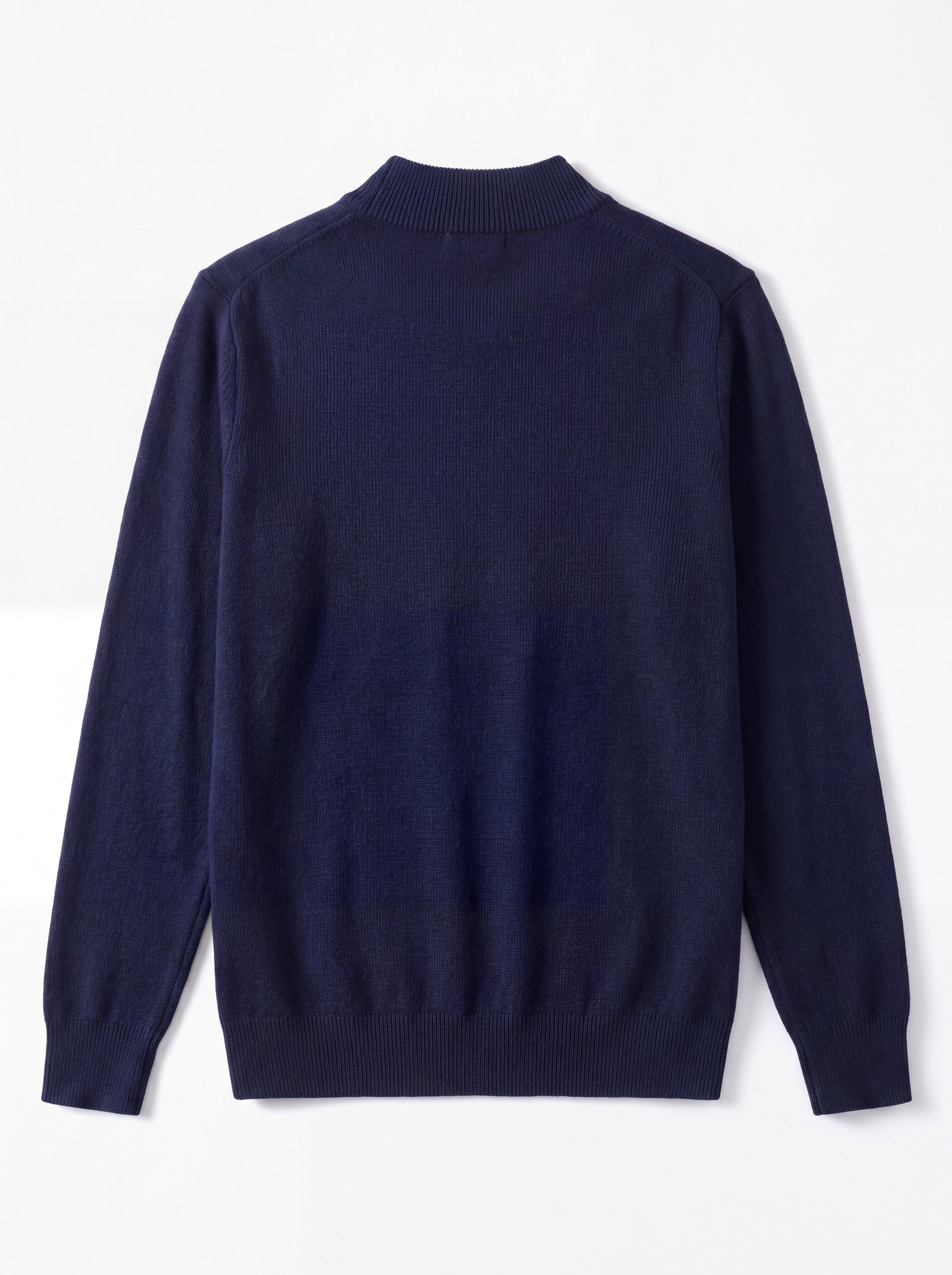 Solid Turtleneck Sweater — Dark blue