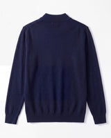 Solid Turtleneck Sweater — Dark blue