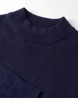 Solid Turtleneck Sweater — Dark blue