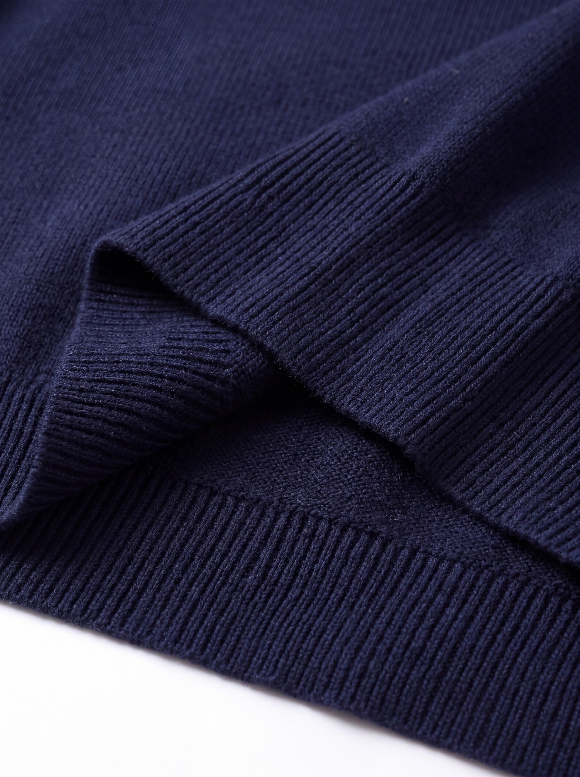 Solid Turtleneck Sweater — Dark blue