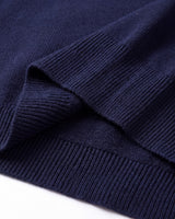 Solid Turtleneck Sweater — Dark blue