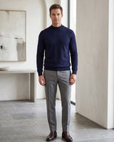 Solid Turtleneck Sweater — Dark blue