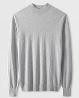 Solid Turtleneck Sweater — Light grey