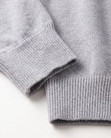 Solid Turtleneck Sweater — Light grey