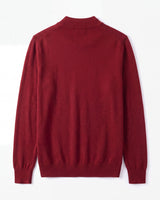 Solid Turtleneck Sweater — Red