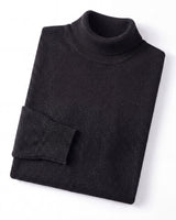 Slim Fit Turtleneck Sweater — Black