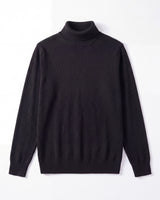 Slim Fit Turtleneck Sweater — Black