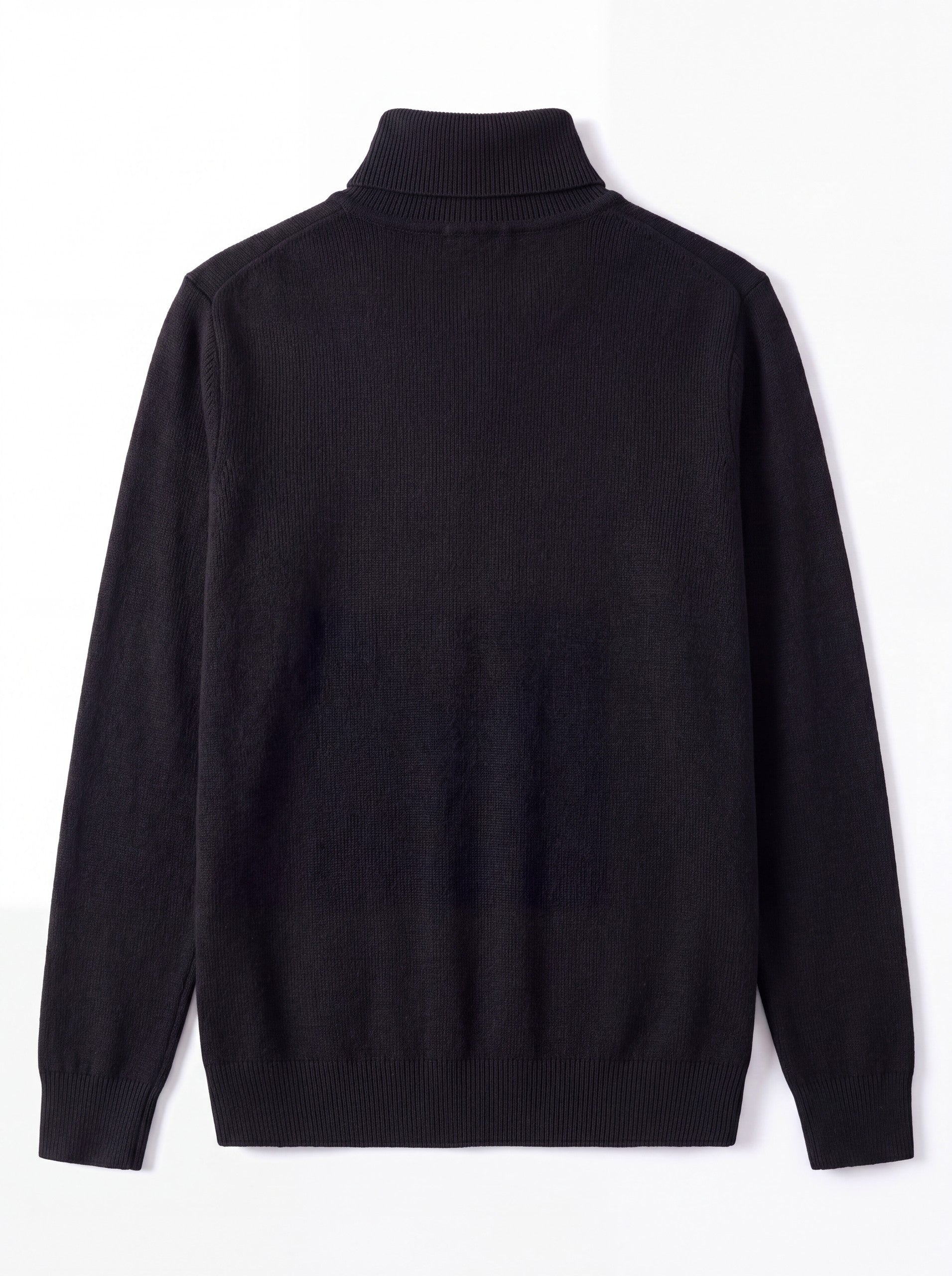 Slim Fit Turtleneck Sweater — Black