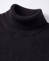 Slim Fit Turtleneck Sweater — Black