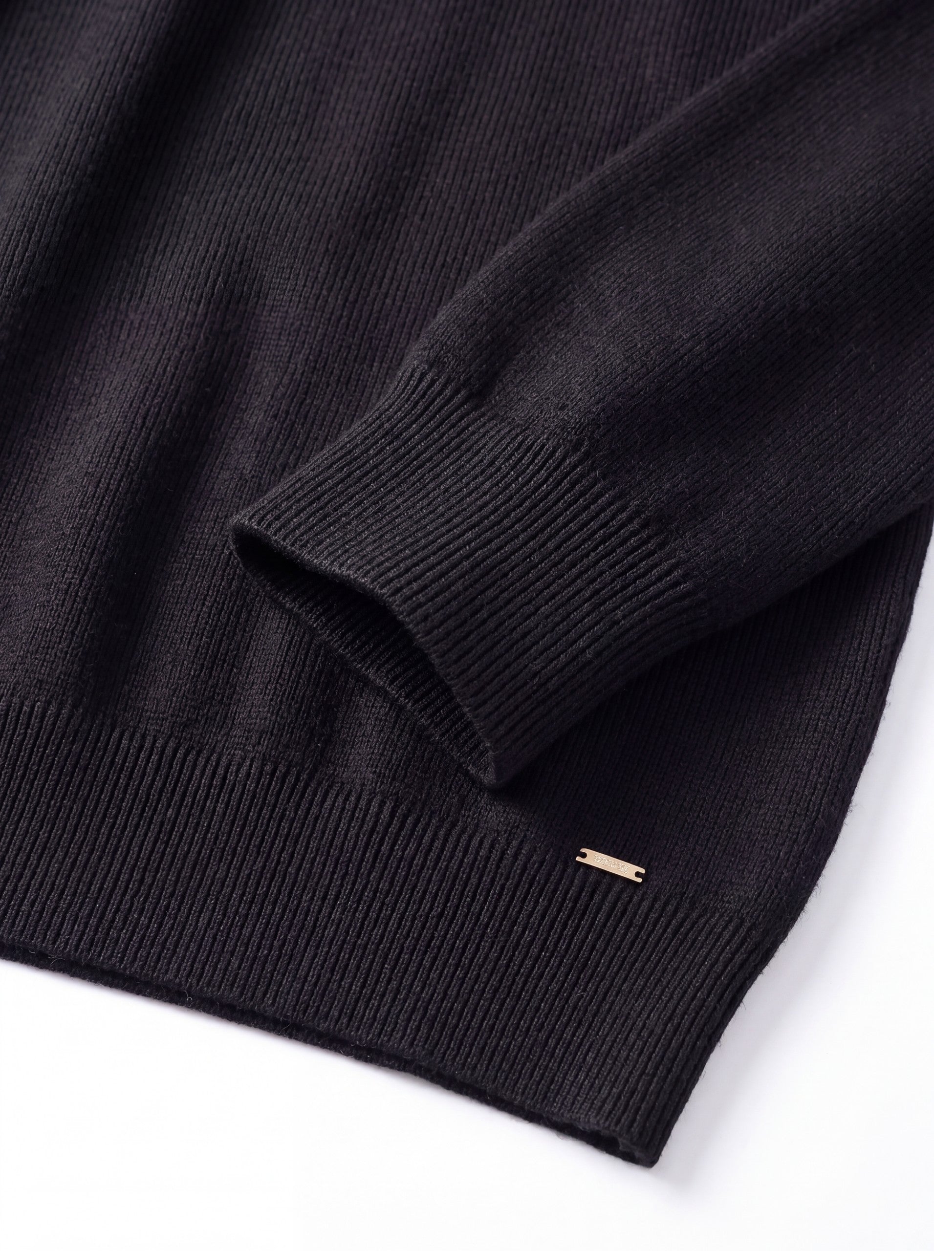 Slim Fit Turtleneck Sweater — Black