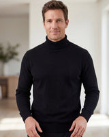 Slim Fit Turtleneck Sweater — Black