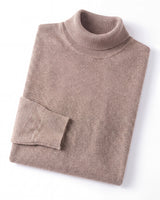 Slim Fit Turtleneck Sweater — Brown