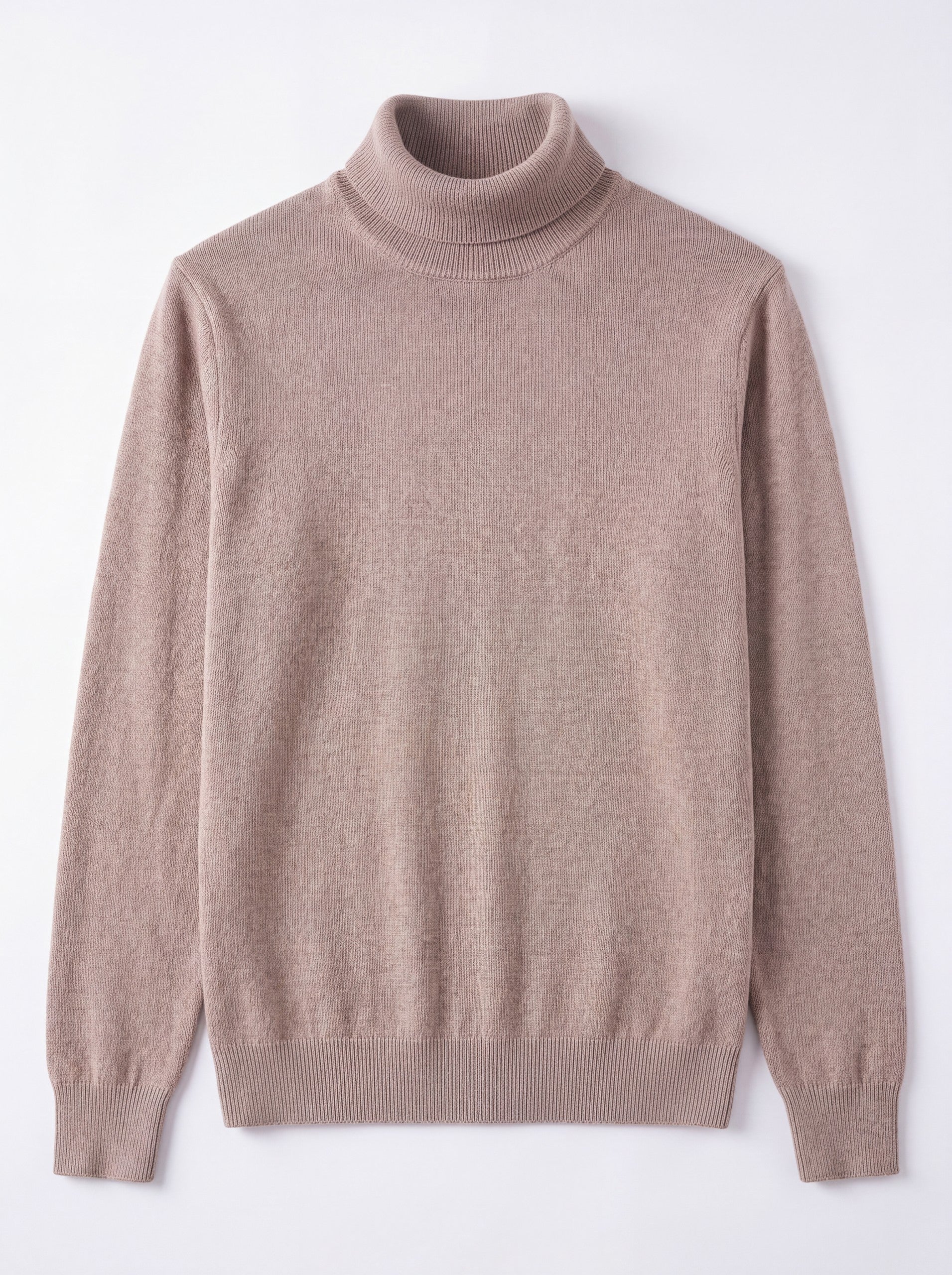 Slim Fit Turtleneck Sweater — Brown