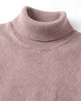 Slim Fit Turtleneck Sweater — Brown