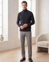 Slim Fit Turtleneck Sweater — Dark grey