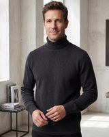 Slim Fit Turtleneck Sweater — Dark grey