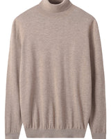 Heavy Gauge Turtleneck Wool Sweater — Brown