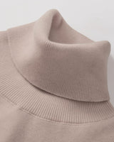 Heavy Gauge Turtleneck Wool Sweater — Brown