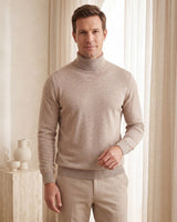 Heavy Gauge Turtleneck Wool Sweater — Brown