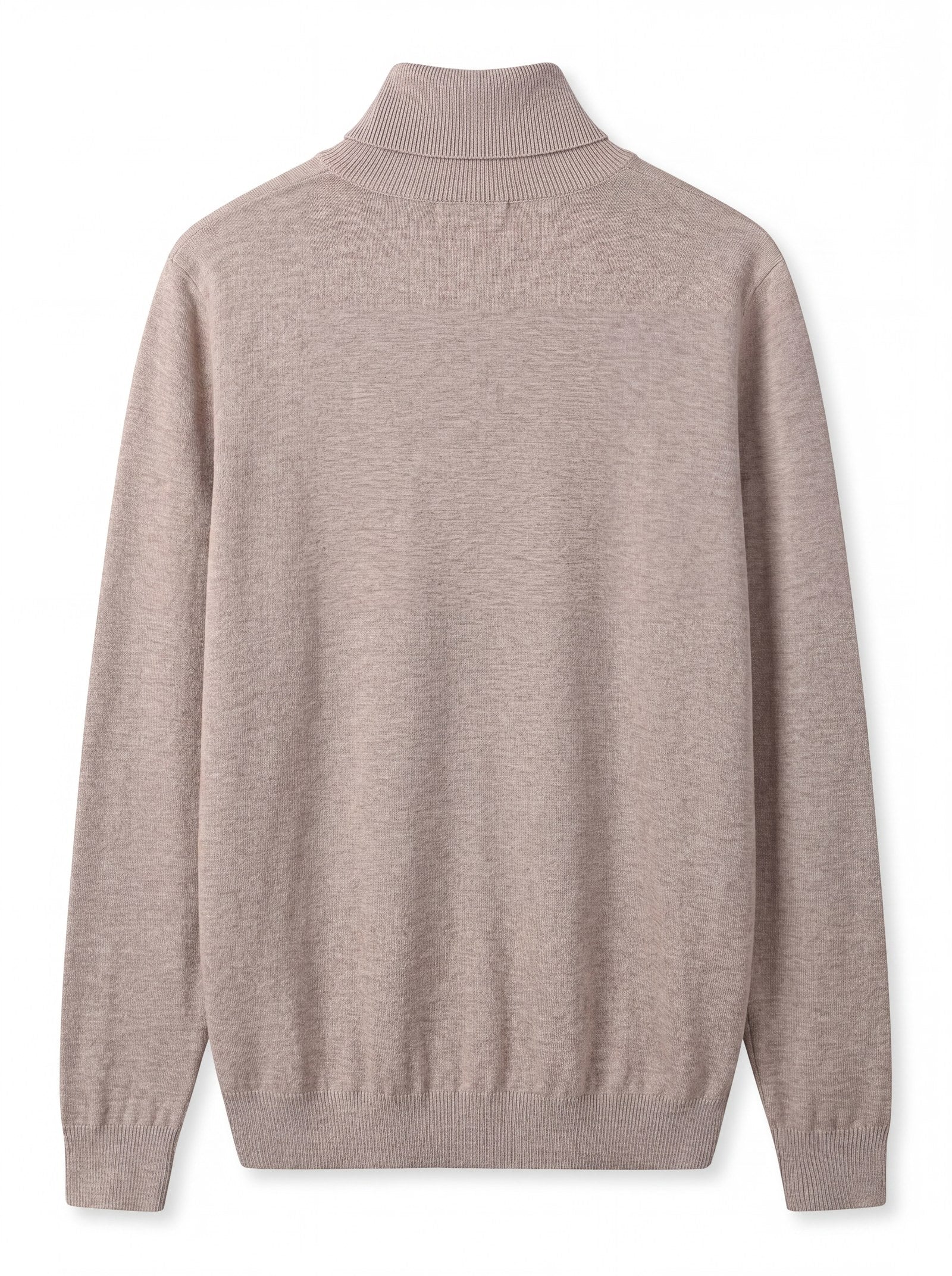 Heavy Gauge Turtleneck Wool Sweater — Brown
