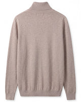 Heavy Gauge Turtleneck Wool Sweater — Brown