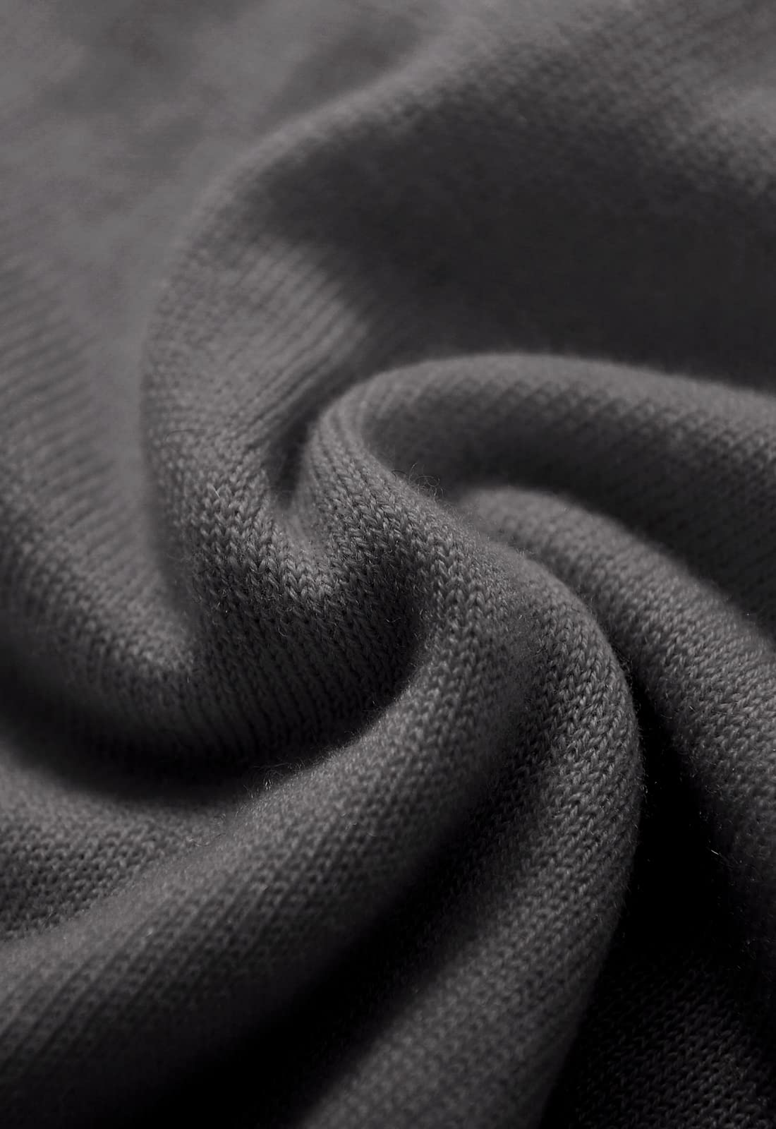 Heavy Gauge Turtleneck Wool Sweater — Dark Grey
