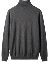 Heavy Gauge Turtleneck Wool Sweater — Dark Grey