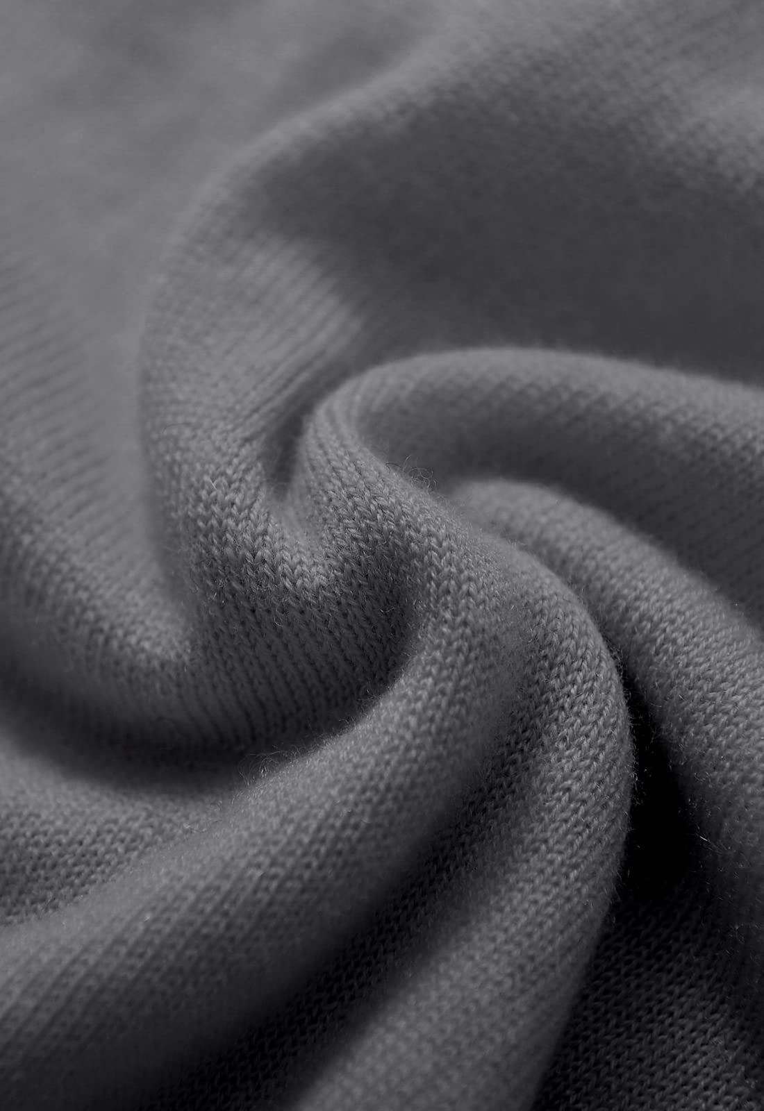 Heavy Gauge Turtleneck Wool Sweater — Grey