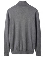 Heavy Gauge Turtleneck Wool Sweater — Grey