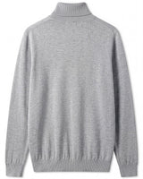 Heavy Gauge Turtleneck Wool Sweater — Light Grey