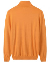 Heavy Gauge Turtleneck Wool Sweater — Orange