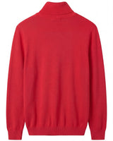 Heavy Gauge Turtleneck Wool Sweater — Red