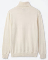Heavy Gauge Turtleneck Wool Sweater — White