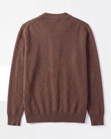 Oversized Button Wool Cardigan — Brown
