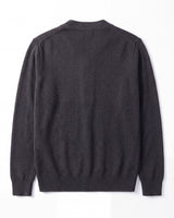 Oversized Button Wool Cardigan — Dark grey