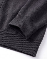 Oversized Button Wool Cardigan — Dark grey
