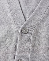 Oversized Button Wool Cardigan — Light grey