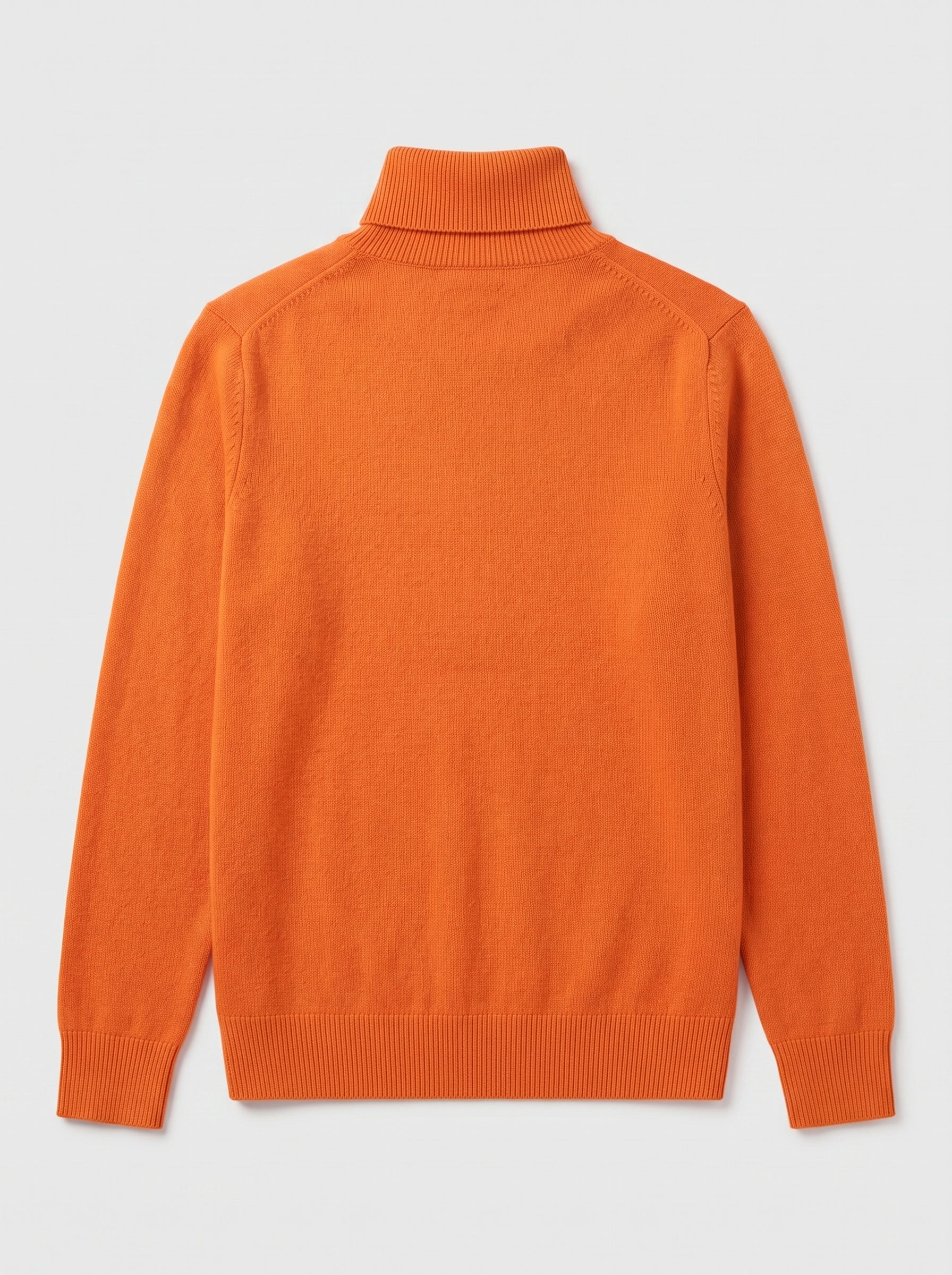Charcoal Turtleneck Cashmere Sweater — Orange