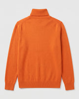 Charcoal Turtleneck Cashmere Sweater — Orange