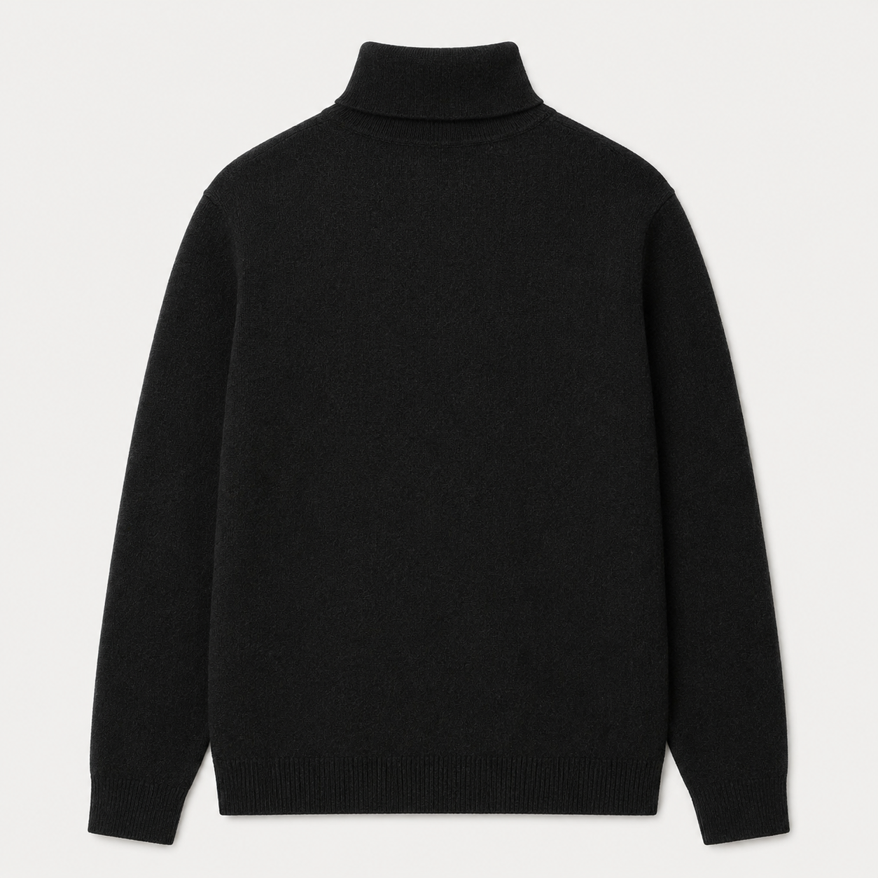 Charcoal Crew Neck Cashmere Sweater — Black